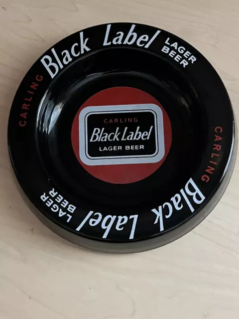 Carling Black Label Lager Glass Ashtray/Tip Tray - Hotel Advertising