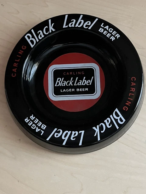 Carling Black Label Lager Glass Ashtray/Tip Tray - Hotel Advertising