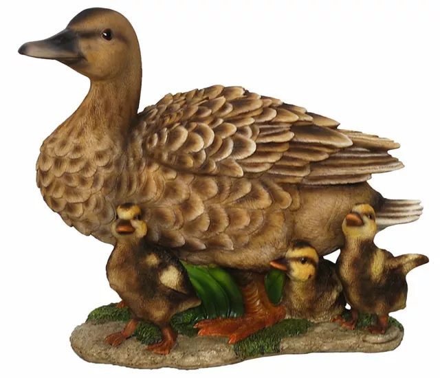 Vivid Arts Vida Real Duck Family - Decoración del hogar/jardín XRL-DCKD-B