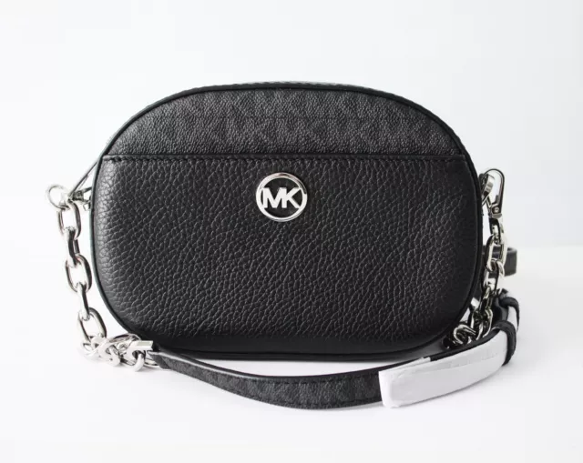 MICHAEL KORS Crossbody Umhängetasche JET SET GLAM SM FRNTPKT oval  XBODY black