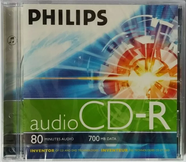 10 X PHILIPS  AUDIO CDR Digital 80 min Blank CD-R Audio NEUF NEW NEU NUOVO