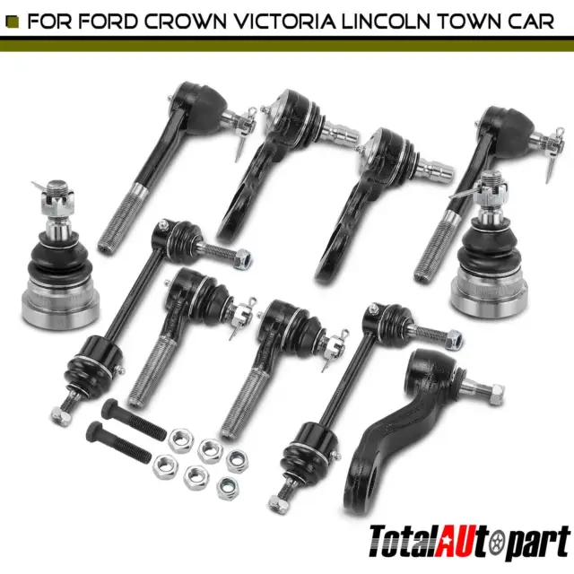 11x Pitman Arm & Stabilizer Bar Link & Tie Rod End &  Ball Joint for Ford Front