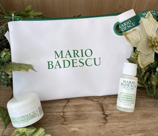 Mario Badescu 3 pc Skincare Travel Set Foaming Cleanser & Body Butter