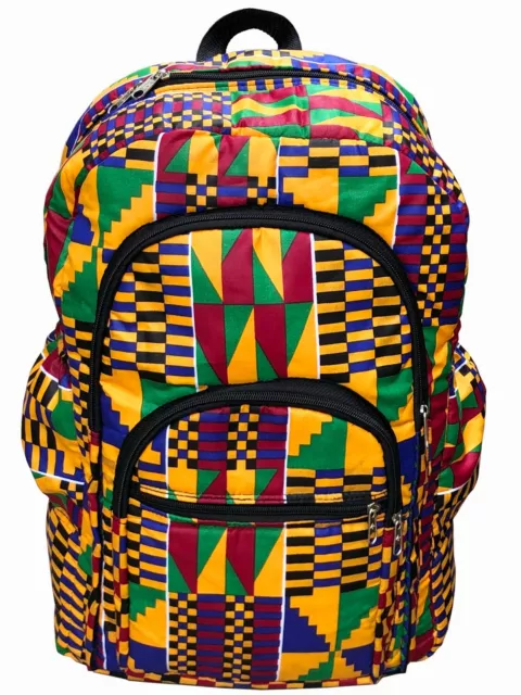 Kente African Print Backpack Book Bag Rucksack Handmade Backpack Handmade Bag