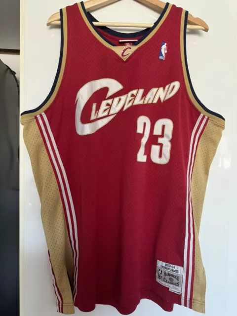 Mens Mitchell & Ness Lebron James Cavaliers #23 Away Swingman NBA Jersey Size XL