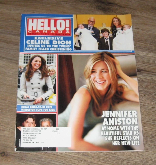 HELLO CANADA MAGAZINE Jennifer Aniston KATE Middleton IVANA Trump