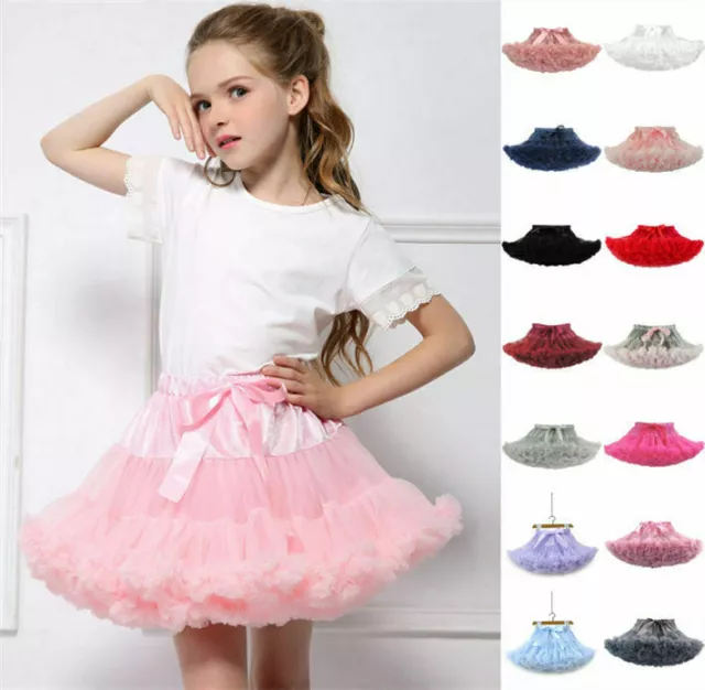 Girls Kids Baby Tutu Skirt Dance Tutu Petticoat Party Dress Ballet Fluffy Layer