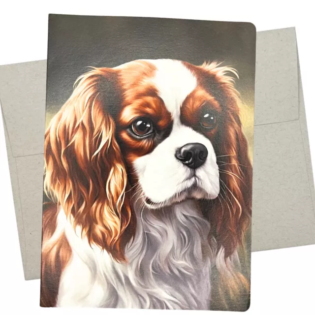 Cavalier King Charles Spaniel Card (1 Card, 5X7 Inch) - 663