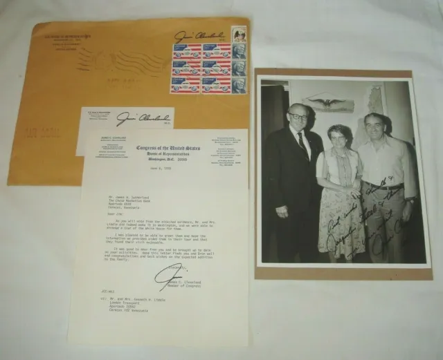 US Congress House of Representatives JAMES CLEVELAND Letter & SIGNED PHOTO 1978