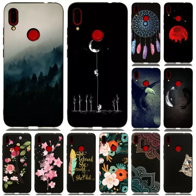 For Huawei P Smart 2021 Y5 Y6 Y7 2019 Painted Soft Silicone TPU Matte Case Cover