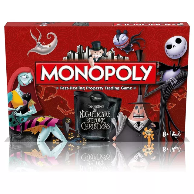  Hasbro Gaming Monopoly: Disney Tim Burton's The Nightmare  Before Christmas Edition Board Game, Fun Family Game for Kids Ages 8 and Up  ( Exclusive) : Toys & Games