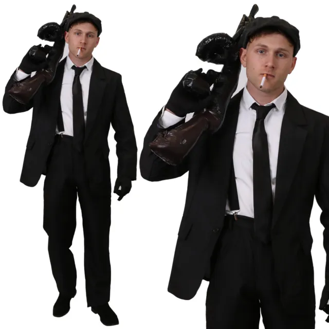 Adults 1920S British Gangster Suit Costume Birmingham Tv Series Mens Fancy Dress