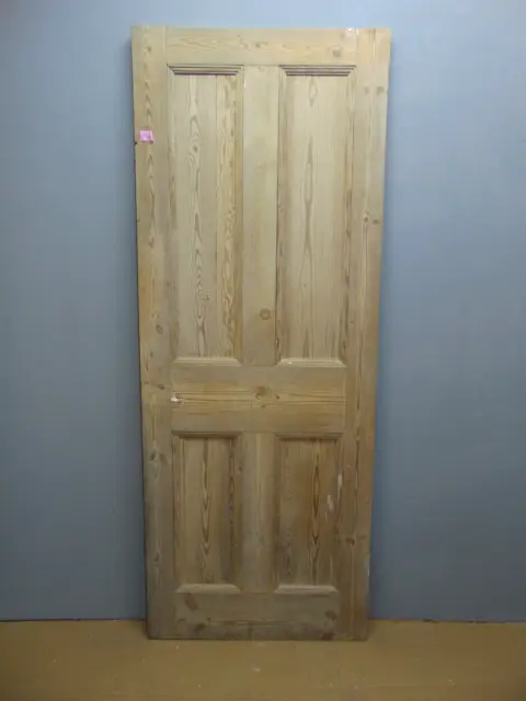 Door  29 1/4" x 75 1/2"  Pine Victorian Door 4 Panel Internal Wooden ref 929