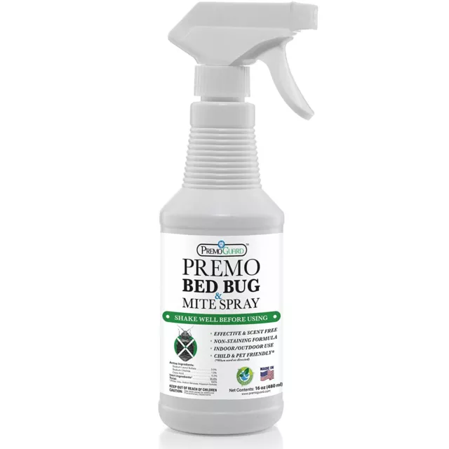 Bed Bug & Mite Killer - 16 oz - All Natural Non Toxic - Premo Guard