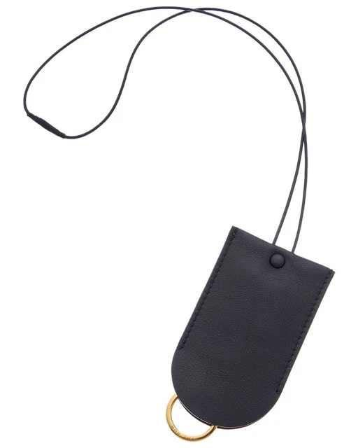 The Row Billy Leather Key Chain Women's Black