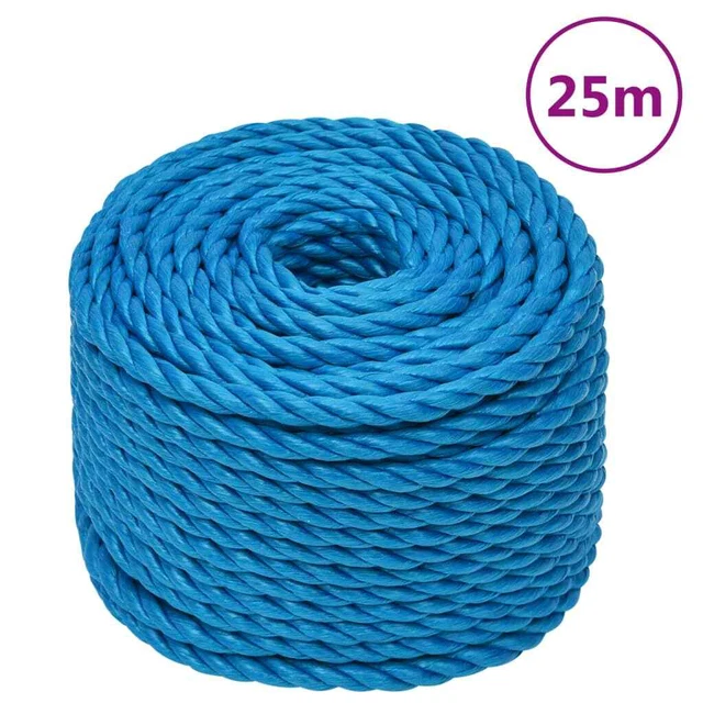 Vidaxl Corda da Lavoro Blu 14 mm 25 m in Polipropilene