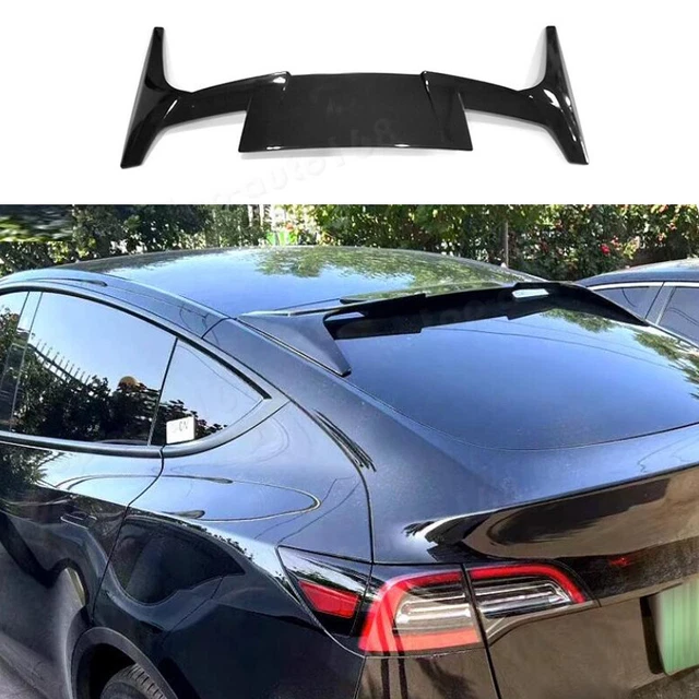 ABS GLOSSY BLACK Rear Roof Spoiler Top Spoiler Fit For Tesla Model Y ...