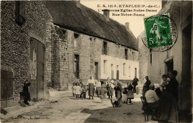 CPA ÉTAPLES (P.-de-C.) - L'ancienne Église Notre-Dame - Rue Notre Dame (976684)