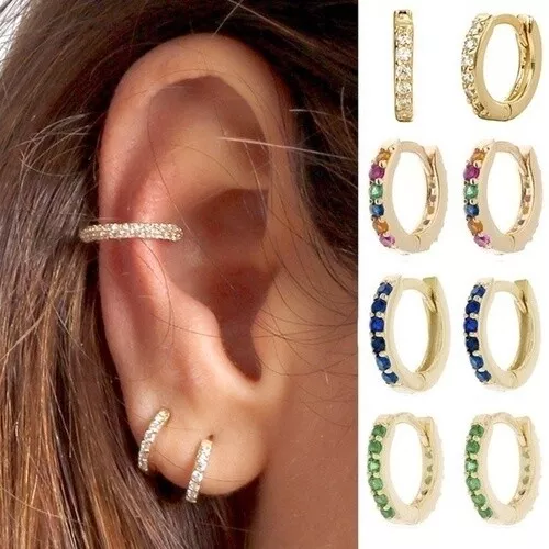 NEW Ear Stud Hoops Women Crystal Hook Jewelry Lady Earrings Dangle Gifts Elegant