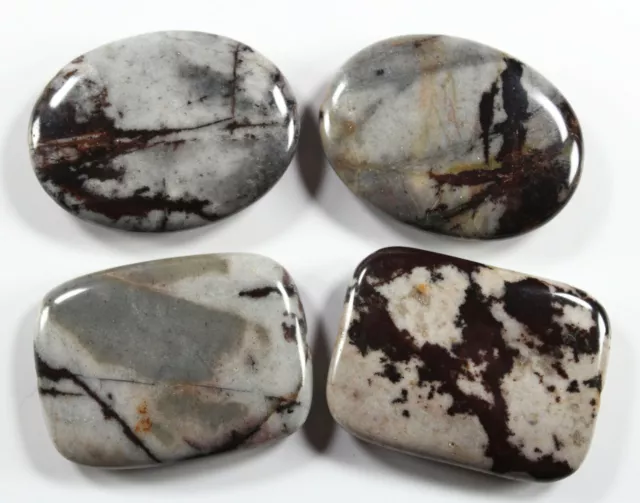 Four Australian Outback Jasper 40X30mm (2) Oval (2) Rectangle Focal Beads - 122