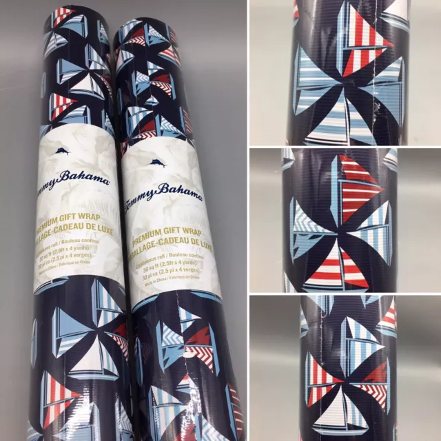 TOMMY BAHAMA LEMON Heavyweight Gift Wrap Wrapping Paper Roll 30sq Feet NEW  $12.00 - PicClick