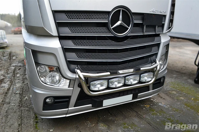 Juego De 3 Alfombrillas Para Mercedes Actros MP5 (2019) - Color Antracita, Polipropileno 2300 G/m², Incluye Soportes