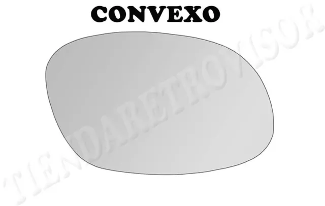 CRISTAL RETROVISOR PARA SSANGYONG KORANDO 2000-2006 CONVEXO Derecho(Copiloto)