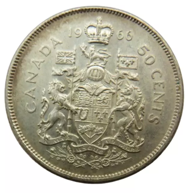 1966 Queen Elizabeth II. Kanada 50-Cent-Silbermünze