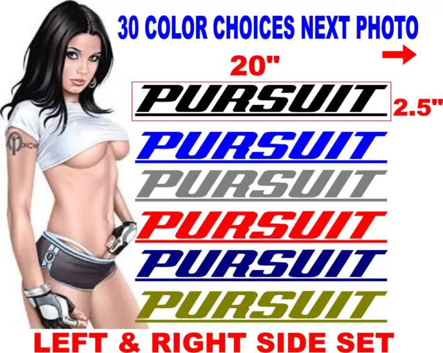 Pursuit Trailer Window Boat Decals Decal Hull 30 Color Choices