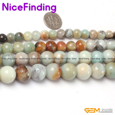 Natural Gemstone MULTICOLOR AMAZZONITE pietra Loose Beads per Gioielli Making 15" 
