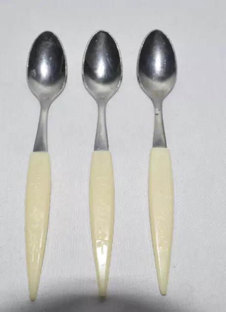 Vintage Stainless Cocktail Spoons with Plastic Handles Lot of 3 Japan