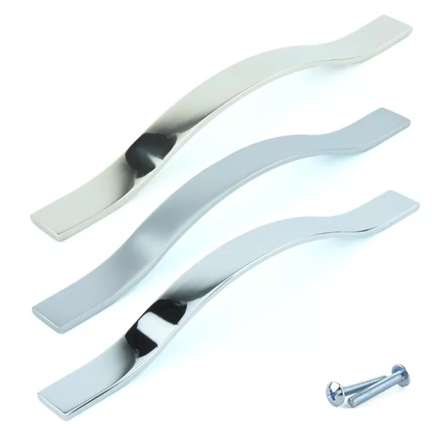 M4TEC Chrome Kitchen Cabinet Door Handles Cupboard Drawer Bedroom Furniture Pull