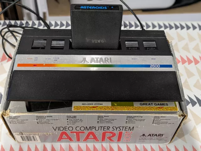 Atari 2600 Console (2) - Vader and Junior, box, games
