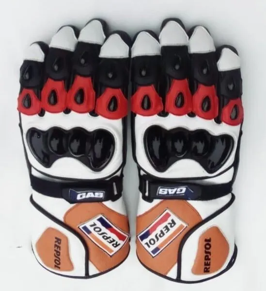 Repsol Motorcycle Leather Racing Gloves Motorbike Riding Gloves All Sizes