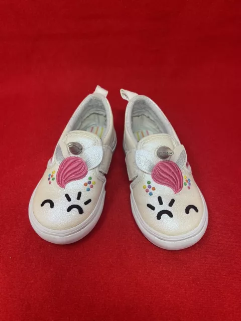 Vans Classic 3D Unicorn Slip On White Blue Shoes Sneakers Girls Toddler Size 6 2