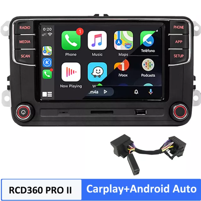 Autoradio RCD360 PRO2 330+Adapter,Android Auto,Carplay,BT,für VW GOLF POLO CADDY