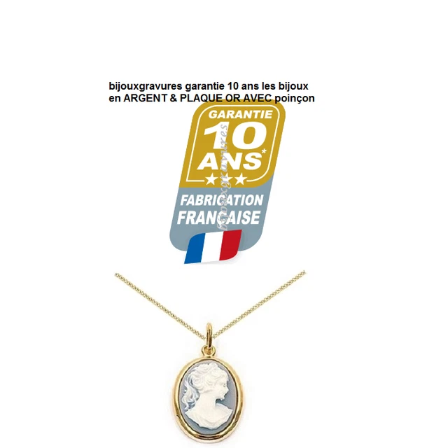 Pendentif Petit Camée Plaqué Or 750/000 - Neuf Avec étiquettes - Pour Femme
