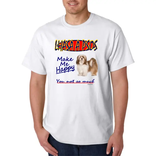 LHASA A PSOS BROWN Dogs Make Me Happy HoneVille™ Unisex T-shirt