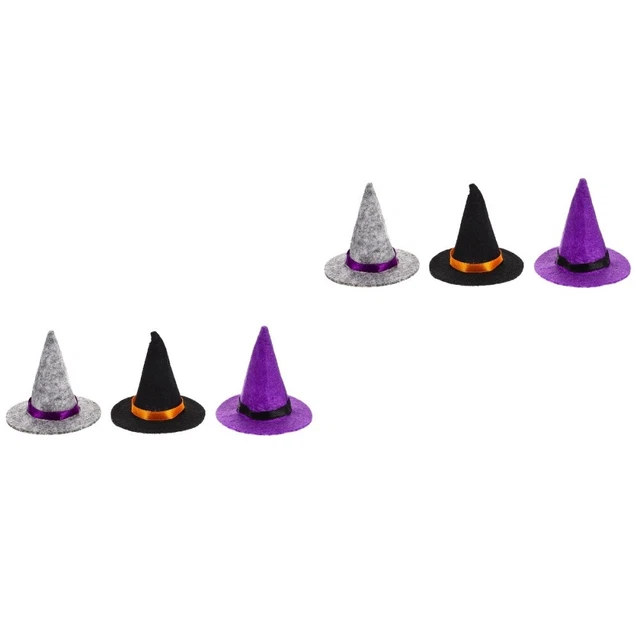 12 piezas Halloween Cosplay Sombrero Accesorios Tela de Fieltro Botella de Vino Topper