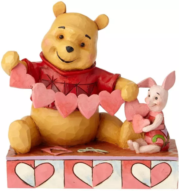 Disney Traditions Handmade Valentines Pooh and Piglet Figurine, Resin