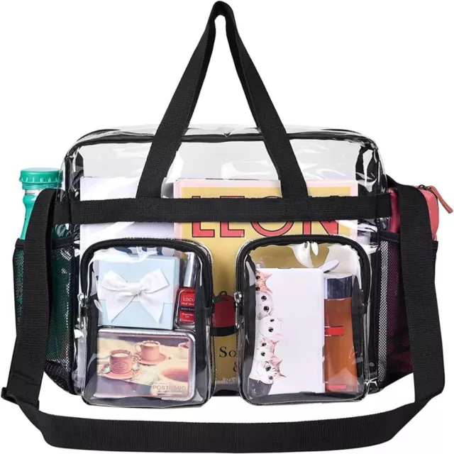 Large Capacity Travel Backpack Transparent Purse Handbag Shoulder Bag Clear Bag