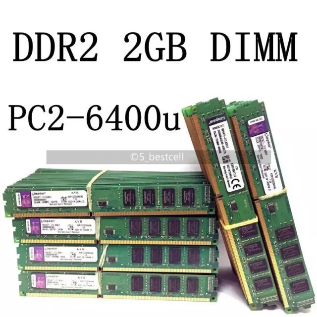 Wholesale DDR2 2 GB 800MHz PC2-6400 DIMM Desktop RAM 240Pin 1.8V NON-ECC Lot Kit