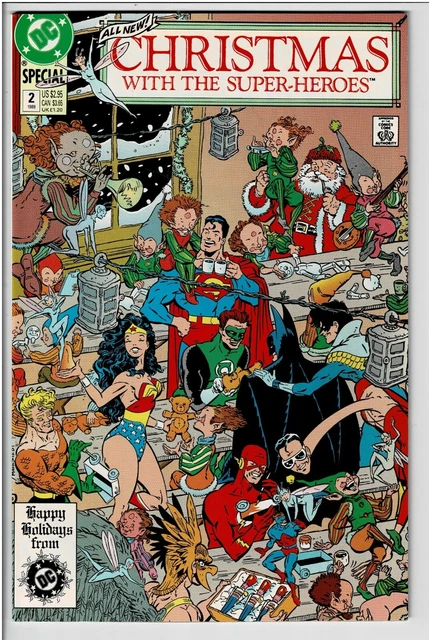 Christmas With The Super-Heroes #2 Comic DC 1989 Batman Superman Wonder Woman