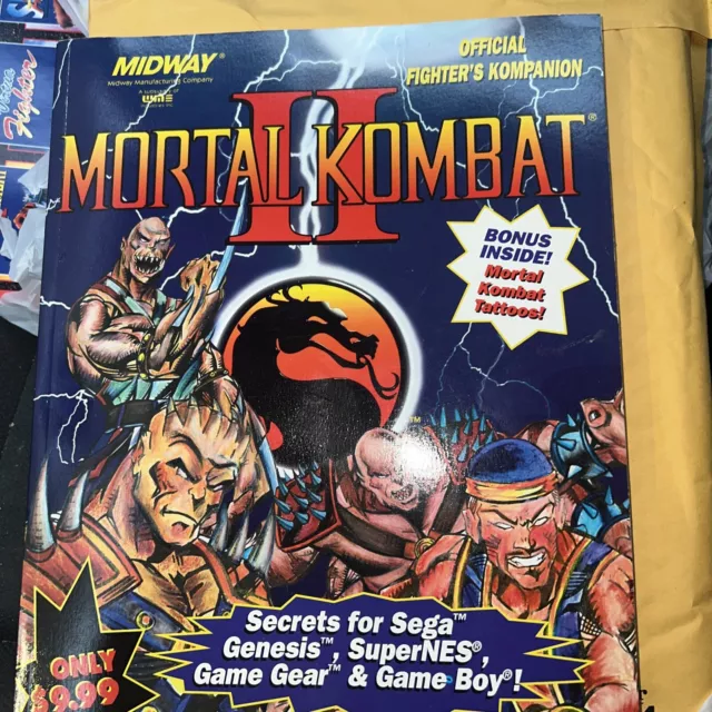 VTG 1994 MORTAL KOMBAT ll 2 Official Fighter's Kompanion Strategy Guide Brady