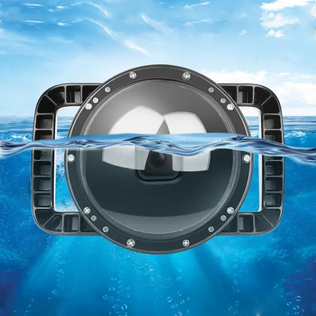 Diving Dome Port Lens Dual Handle Stabilizer Black Diving Dome Port Waterproof