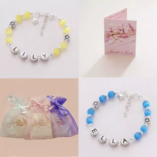 Children's Jewellery, Personalised Bracelet for Girls. High Quality. No Plastic