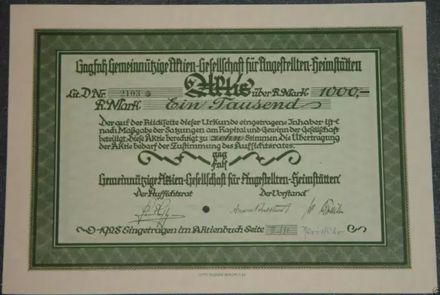 Gagfah Gemeinnützige Aktien-Gesellschaft für Angestellten-Heimstätten 1928