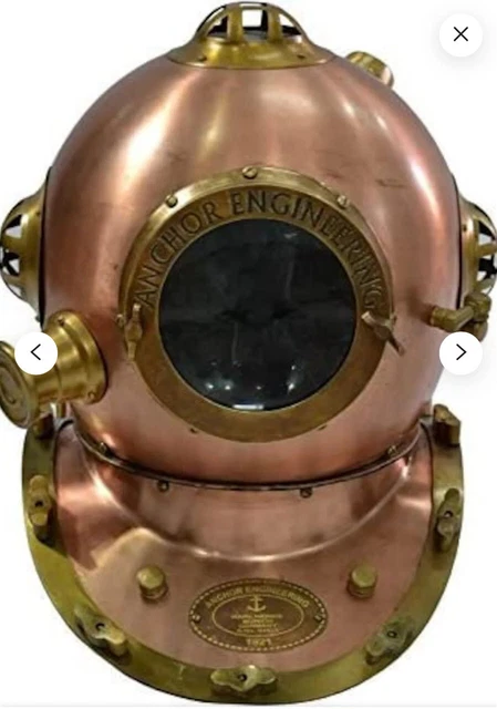 Casco de buceo para buceadores ~ réplica de cobre y latón