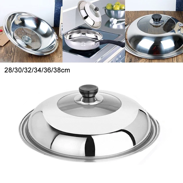 Efficiente e pratica copertura wok treppiede visibile mantiene efficace il vapore