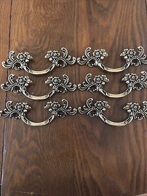 Vintage look Belwith French Provincial Drawer Lot Of 6 Pull Handles Gold NEW